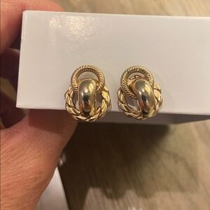 Elegant Golden Knot Earrings